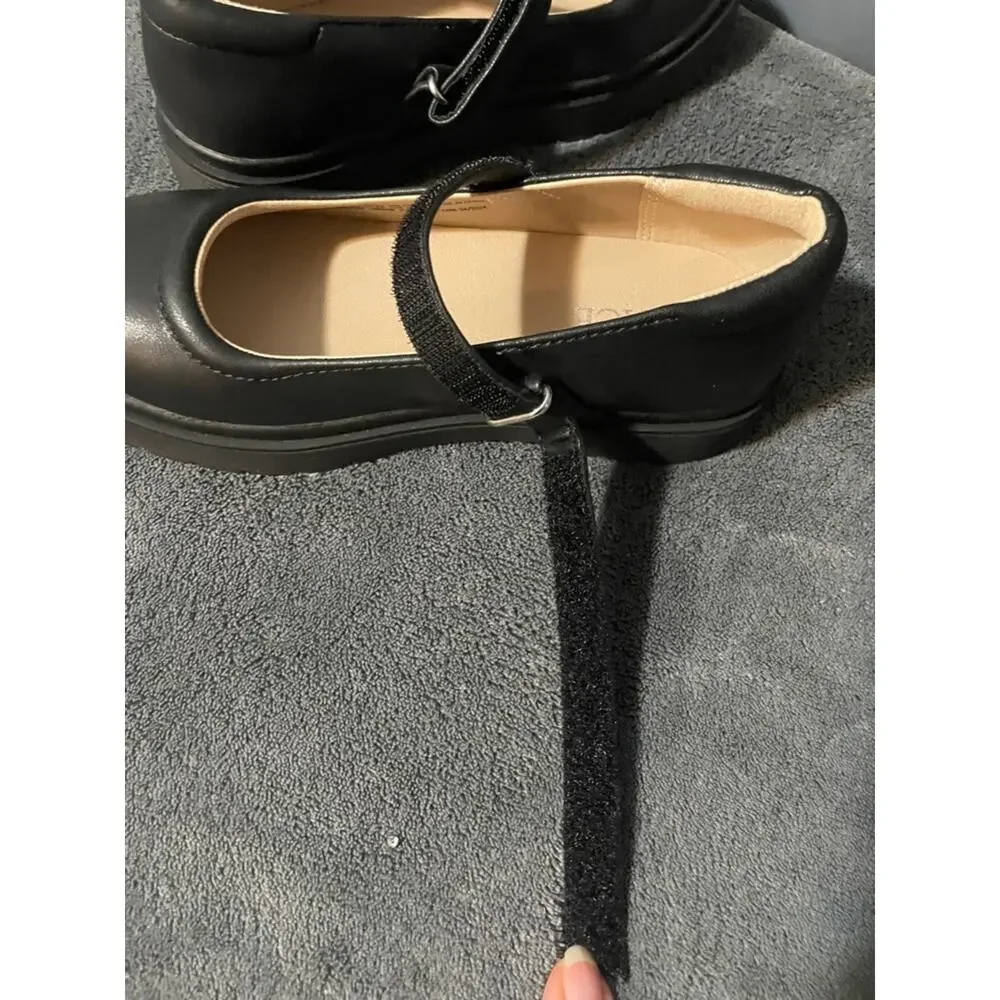Place Black Mary Jane Hook-and-Loop Dress Shoes for Kids